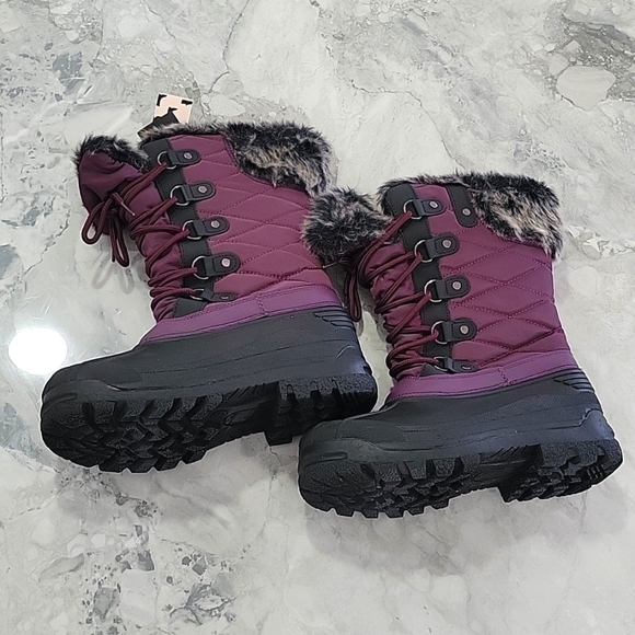 Women's Snow Boots Warm Insulated Faux Fur Lined Waterproof Mid-Calf Winter Boot - Picture 4 of 14